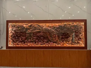 Alternative view of Tranh cửu hạc du xuân 197 x97x5 cm